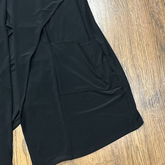 Sympli Open Front Sleeveless Cardigan Womens 16 Stretch Jersey Longline Black - Picture 5 of 6